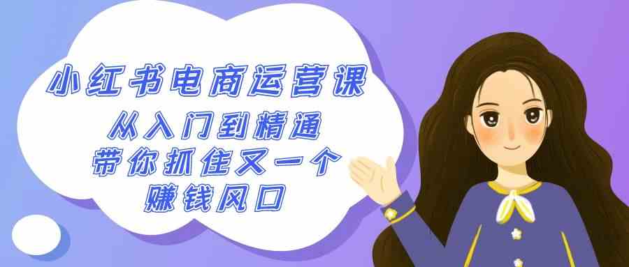 （9053期）2024小红书-电商运营课，从入门到精通，带你抓住又一个赚钱风口（50节课）-佛系网创