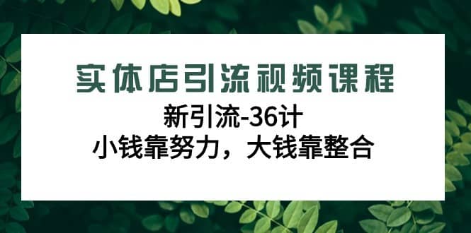 实体店引流视频课程，新引流-36计，小钱靠努力，大钱靠整合（48节课）-佛系网创
