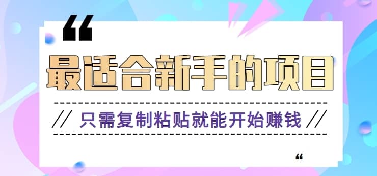 2024最适合新手操作的项目，新手小白只需复制粘贴就能开始赚钱【视频教程+软件】-佛系网创