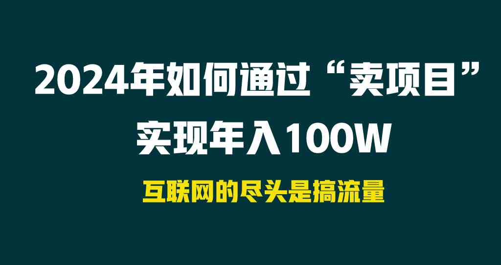 （9147期） 2024年如何通过“卖项目”实现年入100W-佛系网创