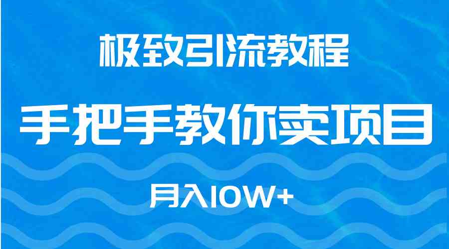 （9265期）极致引流教程，手把手教你卖项目，月入10W+-佛系网创